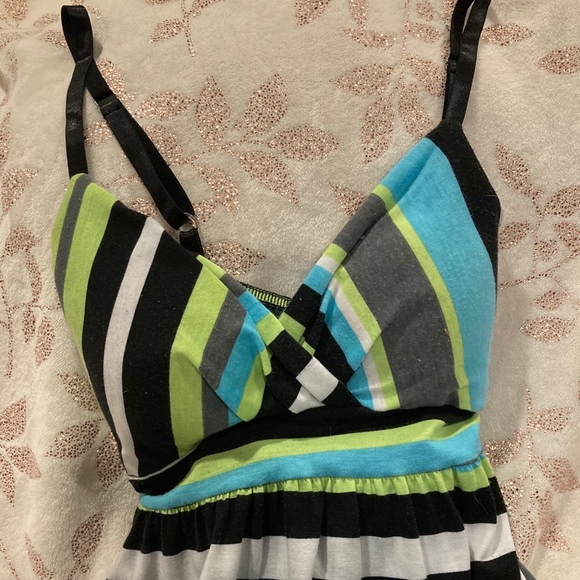 Floor length, striped maxi dress - Picture 3 of 3